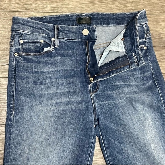 Mother Denim Blue Jeans High Waisted Looker Ankle Fray Jeans Distressed Sz 28 - Picture 10 of 12
